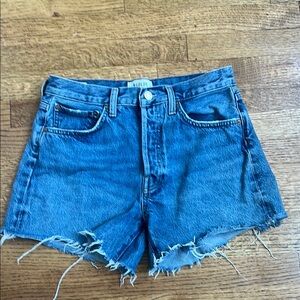 AGOLDE Women's Parker Long Blue Denim Shorts, 26